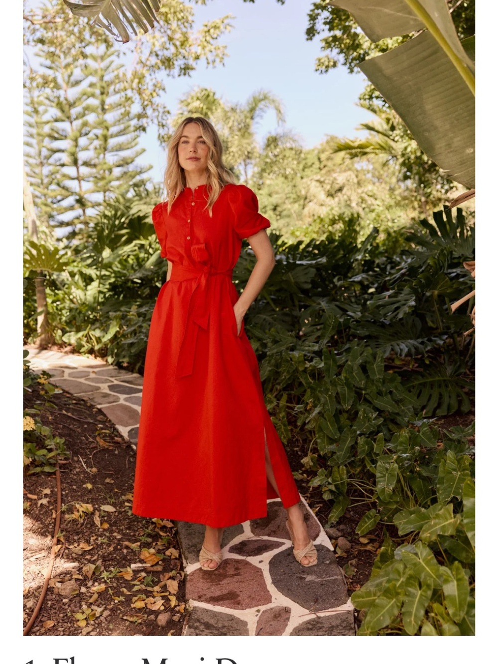 NWT Southern Tide Mary Ann Maxi Dress Poppy Red Size M